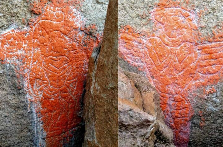 రాంనూతల శివార్లలో 14వ శతాబ్దం నాటి పద్మనాయకుల రేఖాచిత్రాలు