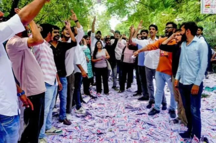 ఏడేళ్ల తర్వాత ఢిల్లీ యూనివర్సిటీలో  ఎన్‌ఎస్‌యూఐ అభ్యర్థులు