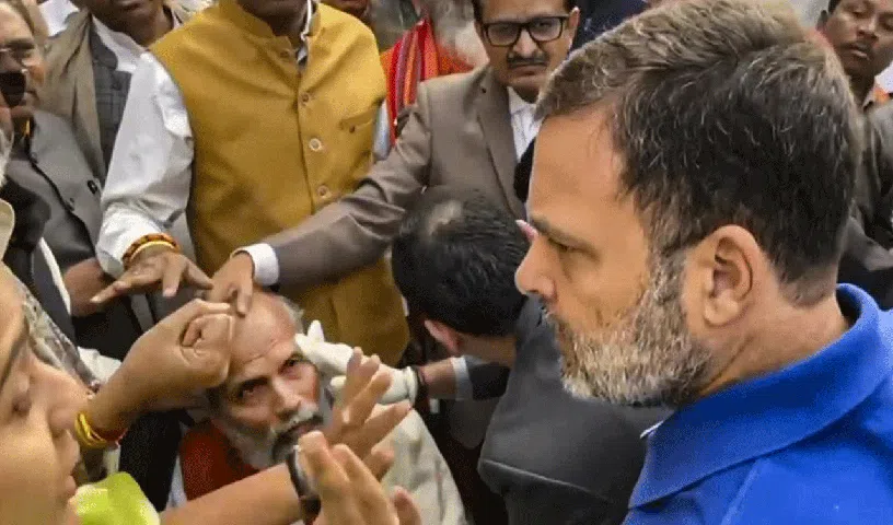 రాహుల్ గాంధీ తోసేస్తే గాయ‌ప‌డ్డ బీజేపీ ఎంపీలు
