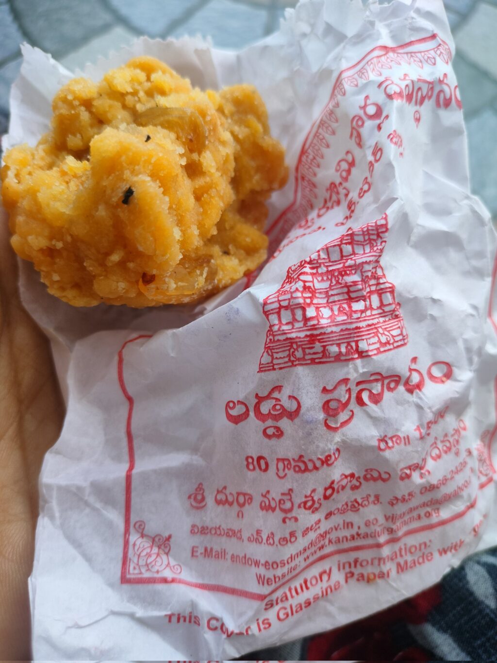 కనకదుర్గ అమ్మవారి ప్రసాదంలో వెంట్రుకలు