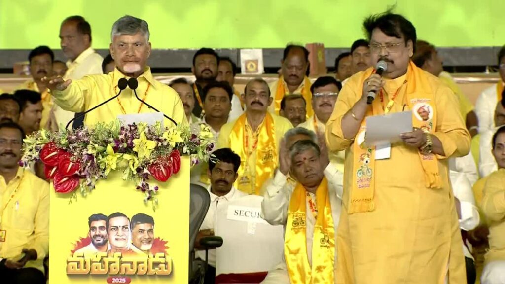 మరోసారి టీడీపీ జాతీయ అధ్యక్షుడిగా చంద్రబాబు
