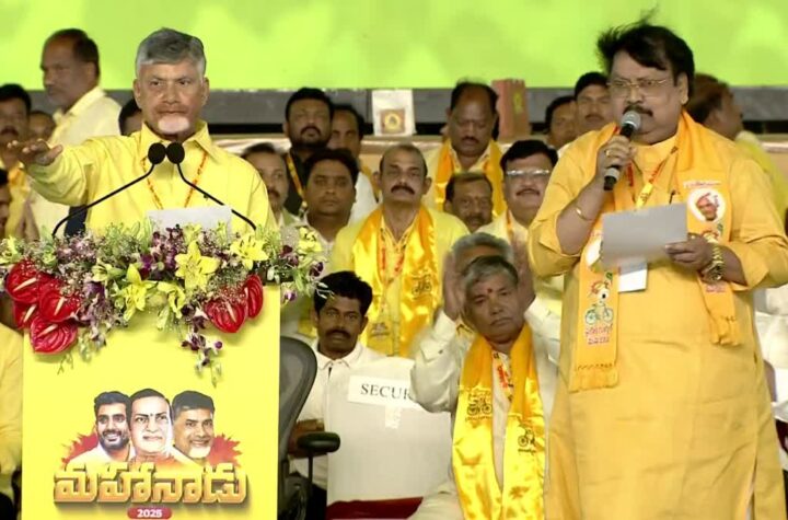 మరోసారి టీడీపీ జాతీయ అధ్యక్షుడిగా చంద్రబాబు