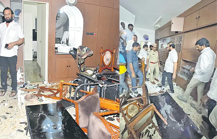 మహిళా ఎమ్మెల్యేపై అసభ్య వ్యాఖ్యలతో నల్లపరెడ్డి ఇంటిపై దాడి మహిళా ఎమ్మెల్యేపై అసభ్య వ్యాఖ్యలతో నల్లపరెడ్డి ఇంటిపై దాడి
