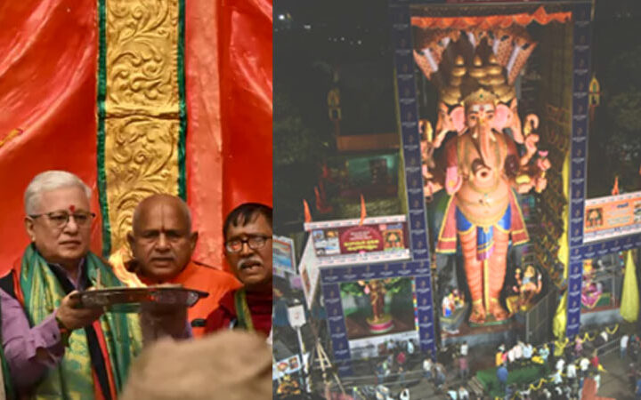 ఖైరతాబాద్ వినాయకుడికి తొలి పూజ చేసిన గవర్నర్