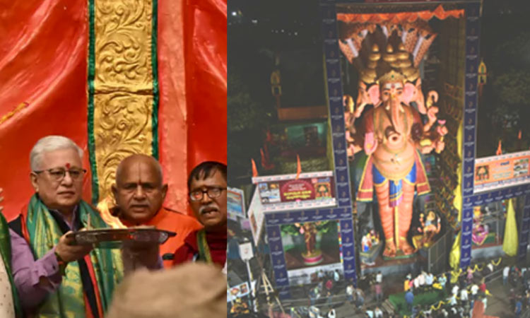 ఖైరతాబాద్ వినాయకుడికి తొలి పూజ చేసిన గవర్నర్
