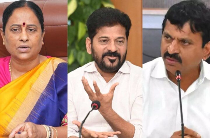 పొంగులేటి- సురేఖ వ్యవహారంలో చీలిపోయిన రేవంత్ మంత్రివర్గం