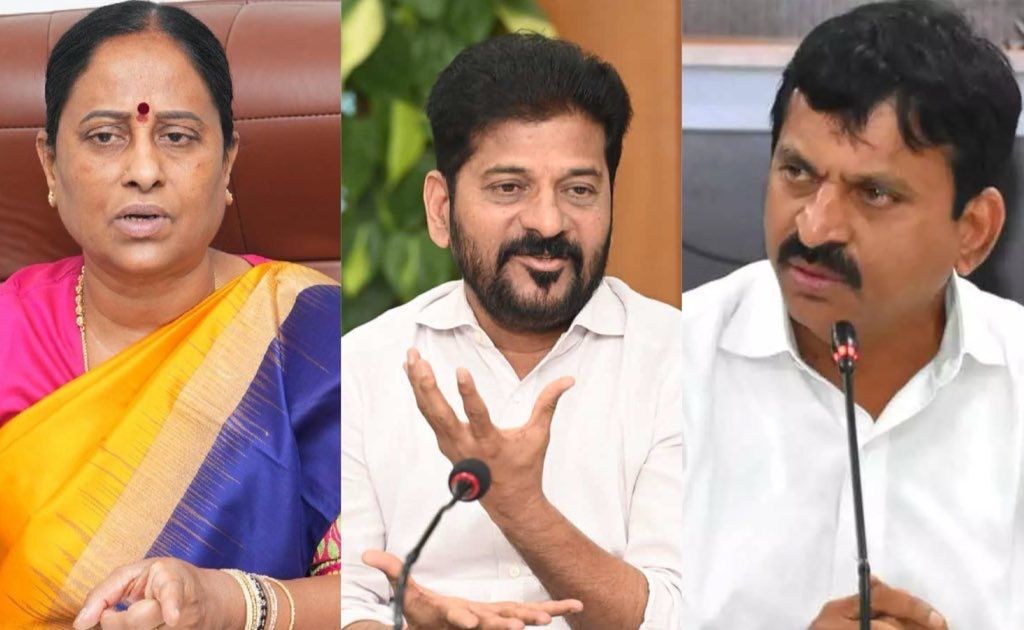 పొంగులేటి- సురేఖ వ్యవహారంలో చీలిపోయిన రేవంత్ మంత్రివర్గం