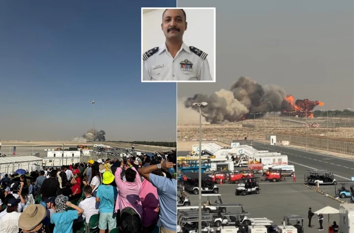 దుబాయ్‌ ఎయిర్‌ షోలో కుప్పకూలిన తేజస్‌ ఫైటర్‌ జెట్‌