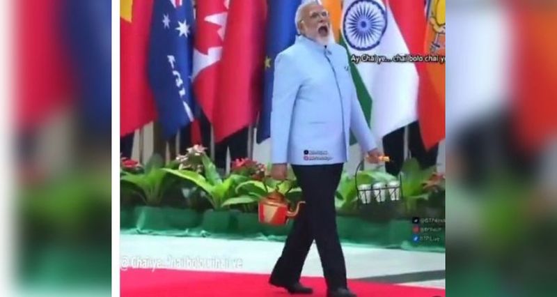 చాయ్‌ అమ్ముతున్న ప్రధాని మోదీ వీడియోపై దుమారం