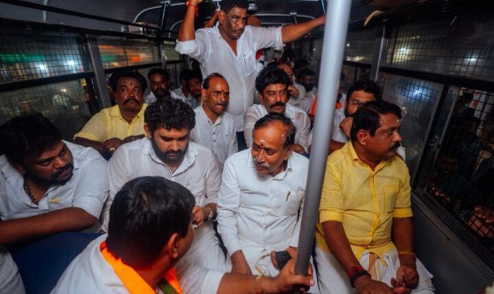 తిరుప్పరంకుండ్రం కొండపై బిజెపి అధ్యక్షుడు నాగేంద్రన్ అరెస్ట్