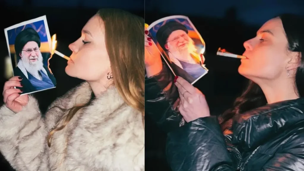 సిగరెట్లు తాగుతూ ఇరాన్ యువతుల నిరసన