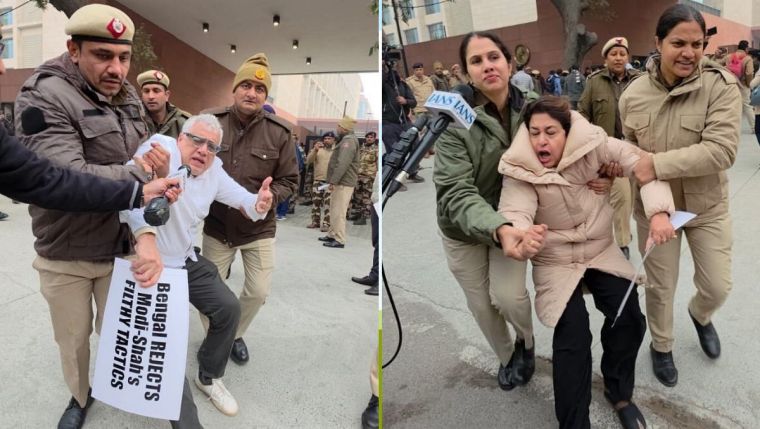 అమిత్​ షా కార్యాలయం ఎదుట టీఎంసీ నిరసన