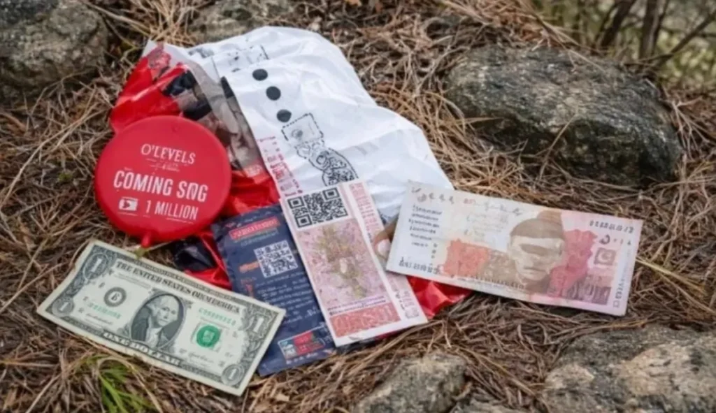 సరిహద్దుల్లో పాక్, అమెరికా కరెన్సీలతో బెలూన్లు