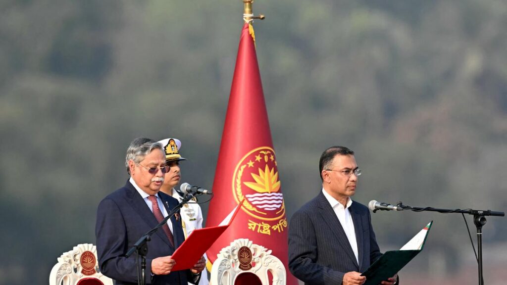 బంగ్లా ప్రధానిగా తారిఖ్ రెహమాన్ ప్రమాణ స్వీకారం