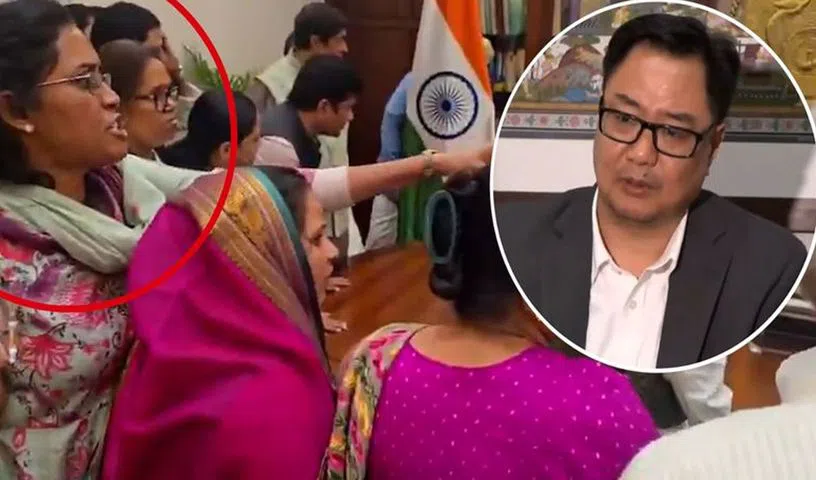 స్పీక‌ర్ ఛాంబ‌ర్‌లో కాంగ్రెస్ ఎంపీల అరుపులు వీడియో