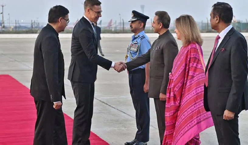 భారత చేరుకున్న ఫిన్‌లాండ్ అధ్యక్షుడు అలెగ్జాండర్