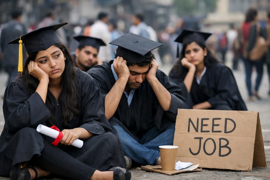 యువ గ్రాడ్యుయేట్లలో 40 శాతం నిరుద్యోగులే 