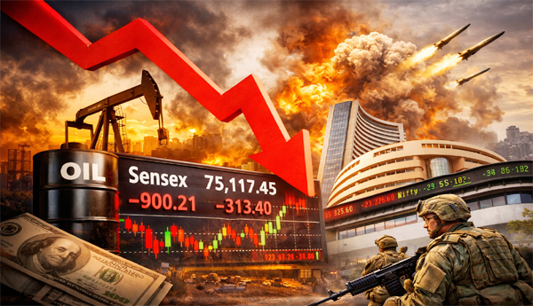 భారీ నష్టాల్లో భారత స్టాక్ మార్కెట్లు