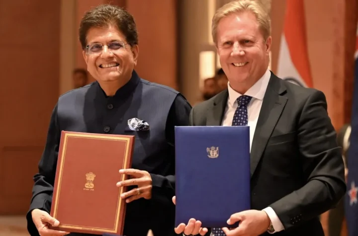 భారత్, న్యూజిలాండ్ల మధ్య స్వేచ్ఛా వాణిజ్య ఒప్పందం   
