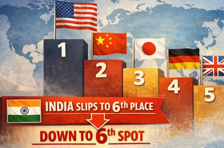 ప్రపంచ జీడీపీ ర్యాంకింగ్స్‌లో భారత్  6వ స్థానానికి భారత్