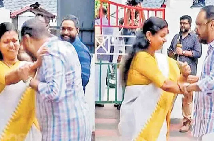 మహిళా ఎమ్మెల్యేను బలవంతంగా హగ్ చేసుకోబోయిన కాంగ్రెస్ నేత 