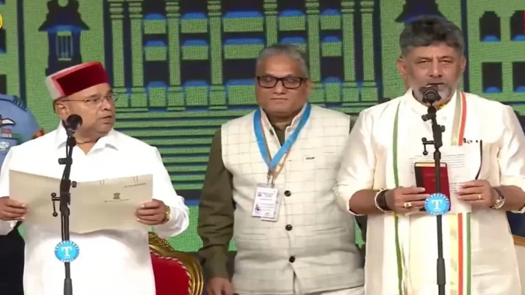 కర్ణాటకలో కొలువుదీరిన శివకుమార్ ప్రభుత్వం