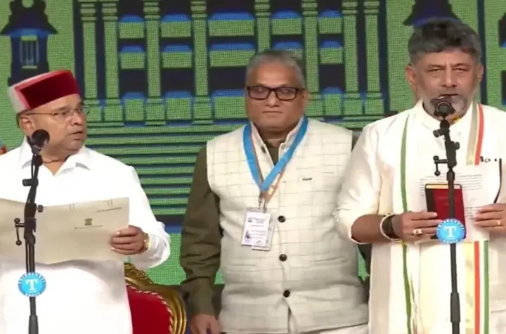 కర్ణాటకలో కొలువుదీరిన శివకుమార్ ప్రభుత్వం