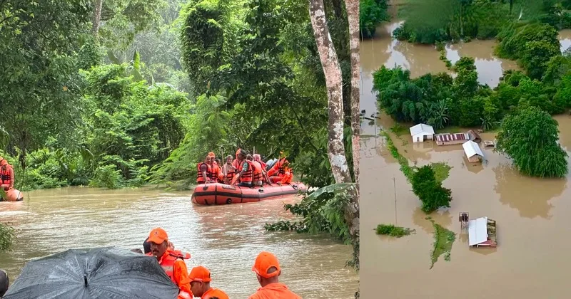 అస్సాం, గుజరాత్ లలో వరదల బీభత్సం… వంద మందికి పైగా మృతి 