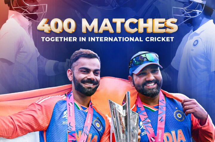 జంటగా 400 ఆటలతో విరాట్ కోహ్లీ, రోహిత్ శర్మ రికార్డు