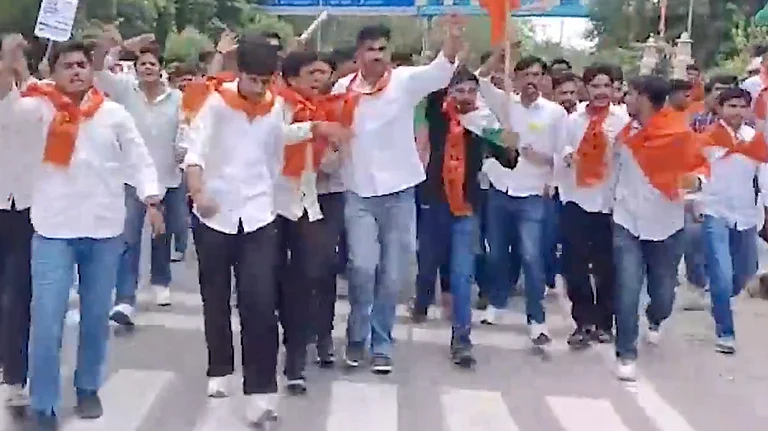 రాజస్థాన్‌లో విద్యార్థి సంఘ ఎన్నికల రద్దుపై ఎబివిపి ఆందోళన