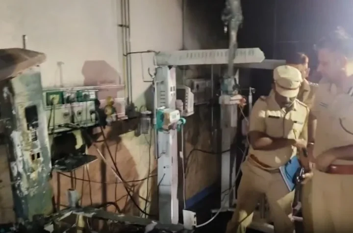 అమరావతి ఆసుపత్రిలో మంటల్లో ముగ్గురు నవజాత శిశువులు మృతి