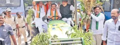 ట్రాక్టర్లపై అసెంబ్లీకి బీజేపీ ఎమ్మెల్యేలు