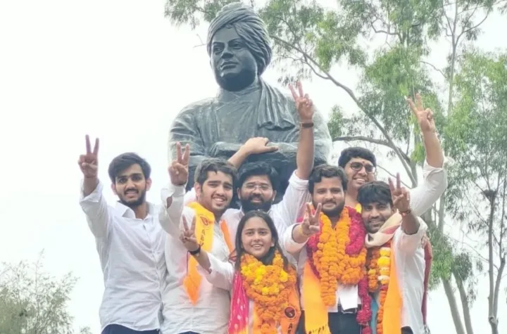 ఢిల్లీ యూనివర్సిటీ ఎన్నికల్లో ఏబీవీపీ హవా, 3 స్థానాలు కైవసం