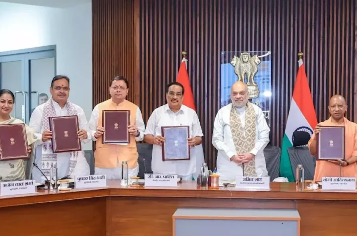 కిషౌ నీటి ప్రాజెక్టు ఒప్పందంపై ఆరుగురు ముఖ్యమంత్రుల సంతకాలు