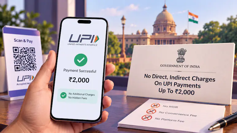 రూ. 2,000 వరకు యుపిఐ లావాదేవీలపై చార్జీలు లేవు 