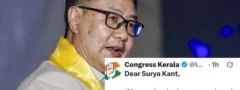 సిజెఐ రాజీనామా కోరుతూ కేరళ కాంగ్రెస్ ఎక్స్ పోస్టుపై దుమారం